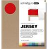 schlafgut Easy Jersey, lenzuola con angoli 90x190 cm a 100x200 cm, 100% cotone biologico, certificato ÖKO TEX, Red Deep