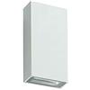 Vivida International VIVIDA - Applique LED Clizia, da Parete, Esterno, 2x5W, 3000K (Luce Calda), 674Lm, IP54, Lampada da Muro Rettangolare Verticale, Colore Bianco