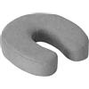 VIRSUS Cuscino Cervicale Memory Foam ortopedico 2570, misura 27x25x8 cm, cuscino per il collo da viaggio con zip, sfoderabile, ideale per relax in auto treno aereo (Grigio Chiaro)