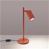 SOLLUX lighting Lampada Da Scrivania Lampada Da Comodino In Alluminio 14,5 x 19,5 x 43 cm GLOOW Ocra Rossa Lampadina LED 3000K luce calda inclusa