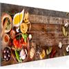 Runa Art Murali XXL Cucina Spezie 200 x 80 cm Marrone 5 Pezzi - Made in Germany - 019255a