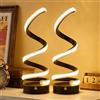 Generic Lampada da tavolo a LED a spirale, Lampada da scrivania a LED curva alimentata da USB, Lampada da tavolo moderna minimalista a spirale, Luce da tavolo da scrivania 3 colori dimmerabile, Lampada da