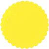 PuntoCasaStore 100 PZ Velo VELI di Fata Tulle Organza VELETTI BOMBONIERE DIAM.24 CM Tondo Smerlato Fai da Te Confetti Giallo
