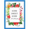 MG Design Cornice 35x50 cm - colore Blu, in legno, con vetro acrilico - da appendere in verticale o in orizzontale, senza sfondo, per foto, poster, puzzle