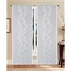 GBiancheria Tende Moderne a Pannello Semitrasparenti Madrid - Coppia Tende per Finestra e Portafinestra, Tessuto Jacquard Fil Coupé 100% Poliestere, con Passanti - Vari Colori e Misure (Grigio, 45x240 cm)