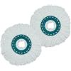 YUETTYY Testa rotante per mocio, lavabile, di ricambio, adatta per Leifheit Clean Disc Mop, testa di ricambio in microfibra, forma rotonda, 2/4 pezzi (2)