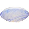 VELAMP Plafoniera Tonda 12 W Cover, in Alabastro Blu, Diametro 30 cm, 30x30x12 cm