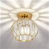 Mengjay Plafoniera moderna in cristallo, mini soffitti in cristallo e metallo, plafoniera fine E27 Plafoniera Lampada per camera da letto Soggiorno Cucina. (Lampade a soffitto)