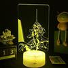 KJsdaADSA 3D Illusion Lamp Led Night Light Anime Neon Genesis Evangelion Figure Bambini Bambini Regalo di compleanno Camera da letto Illuminazione decorativa da comodino 7 colori