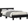vidaXL Struttura del Letto Rovere Nero 120 x 190 cm Legno Multistrato, Mobili per Camera, Letto in Legno, Design Rettangolare, Base con Listelli, Arredamento Contemporaneo, Semplice e stiloso