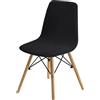 ZZDZW Coprisedie Con Schienale 2/4/6 Pezzi, Copri Sedie Da Cucina, Coprisedie Elasticizzato, Coprisedia Antigraffio Gatto, Copri Sedia Soggiorno, Coprisedie Universali Sala Da Pranzo ( Color : Black , Size