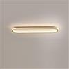 GZZBMY Metallo Plafoniera LED Rettangolare 24W Lampada da Soffitto Moderna Alluminio Iluminazioni da Plafoniere 100W Equivalente Illuminazione per Soggiorno Camera da Letto (Oro Luce Neutra,120CM)