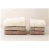 imi shop Set Asciugamani Bagno 6 Pezzi, 3 Asciugamani Viso 55x100 cm e 3 Asciugamani Ospite 40x60 cm, 100% Cotone, Spugna 300g/m² (Beige-Tortora)