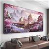 Instarry DIY 5D Diamond Painting Kit Completo Paesaggio di Fiori di Ciliegio Paint by Numbers Aesthetic Room Decor 100x50 cm