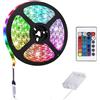 EONANT Striscia LED a batteria con telecomando a 24 tasti, timer, multicolore, per casa, camera da letto, feste, decorazione (5 m, 300 LED, 1 pezzo)