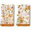 Arquiel Autunno Zucca Foglia D'Acero Set di 2 Strofinacci Cucina Strofinacci Cotone 100% Assorbente Canovacci Cucina Decorazione Regali di Vacanza 48 Cm X 70 Cm