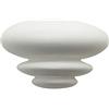 vetrine inrete Vetrineinrete® Applique da parete in gesso ovale con onde verniciabile lampada da muro con attacco g9 moderno IP20