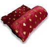 Home Tresor - Coperta Letto Singolo - Vellutata Microfibra cm. 160x210, Bordeaux con Cuori Oro