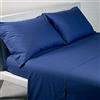 Caleffi - Completo Lenzuola A Tinta Unita Letto Matrimoniale Vari Colori (Blu)