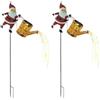 Generico Babbo Natale Balcone Luminoso Da Esterni, 2 Set Luz Natalizie Solare Da Esterno, Decorazioni Natalizie Per Esterno, Lanterna Natalizia Per Balconi Viali Cortili Giardino Sentieri Terrazza Balcone