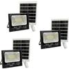 YASTA 3 Pezzi Faro LED Solare Esterno 800W PRO - Luce LED Potente Alta Luminosità Fredda 6500K, Sensore Crepuscolare, Faretto Impermeabile IP67, Ideale per Giardino e Strade con Telecomando