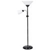 vetrinein rete Vetrineinrete® Lampada a piantana da terra con doppio paralume luce orientabile in metallo per salotto (Nero) X30