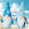 KEAIDO 2pcs Estate Gnome World Oceans Day Holiday Decoration Peluche Senza Volto Collezione Bambola Figurine Home Party Festival Handmade Regalo Nautico Gnome Marittimo Cucina Vassoio A Livelli Elfo Tomte