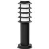 ledscom.de Paletto luminoso PORU per esterni, IP44, griglia, 39cm, nero, incl. lampada E27 471lm, bianco extra caldo