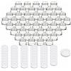 Gouveo Set di 48 Vasetti per Conserva 30 ml Mini Con Coperchio a Vite Bianco - Rotondi per Marmellata, Spezie (EGR030W)