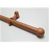 MadeInNature Bastone per tende in legno, diametro 28 mm, kit asta per tende completo con punte e supporti, lunghezza e colori a scelta (naturale, punta a sfera, lunghezza 1,40 m)