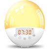 BENEXMART WiFi Smart Sunrise Sveglia Tuya Wake-Up Light con 6 colori LED Digital Touch Clock Timing Snooze Controllo vocale (1909 series)