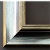 Artecentro Cornice Dorata per Quadri - Oro/Colore con o Senza passepartout in Legno-Varie Misure (Argento, 40 x 50)