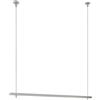 Jcgly Appendiabiti da Soffitto Stand Appendiabiti Regolabile in Altezza, Acciaio Inox, Asta Appendiabiti per Esposizione al Dettaglio, Asta Appendiabiti, Argento(100cm/39inch)