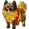 Generic Lampada con cane, lampade con cani in vetro colorato, ornamenti notturni in resina per cuccioli, decorazioni per feste, serie di cani, luce notturna artistica in resina colorata, decorazione per