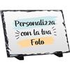Woopers Foto su Pietra di Ardesia Personalizzata con Immagine e Testo 20x15 - Idea Regalo Festa della Mamma