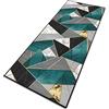 MENGH Tappeti passatoia corridoio Moderno Antiscivolo Lavabile Disegno Geometrico 3D, Spessore 6 mm, Passatoia corridoio per Cucina e Bagn, Soggiorno, corridoio 40x140cm