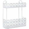 OISE ART STORE Trade Shop - Portaoggetti Sapone Bagnoschiuma 2 Piani Ripiani Appoggio Bagno da Parete 52525