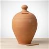 Generico Salvadanaio in terracotta artigianale - Decorazione vintage italiana, design retrò, ideale per regali, arredamento o risparmio giornaliero. Artigianato Italiano. Altezza 30 cm