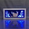 Zhongkaihua Bungo Stray Dogs 3D Paper Carving Lampada da tavolo, Dazai Osamu Anime Scultura di carta Scultura LED Scatola luminosa RGB multicolore interruttore remoto, camera da letto creativa luce