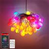 Homcloud 10m Catena LED Luminosa Intelligente RGB per Natale, Telecomando RF, Dimmerabile, Modalità musica, Bulbo Lampade per Interno,Esterno,Casa,Feste, Matrimonio, Compatibile con Alexa Google