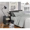 IlGruppone Completo Letto In Cotone Di Flanella Lenzuola Matrimoniali,Parure, Flanella Calda e Morbida,Anti Pilling Felpato Flanellato - (Multiriga08Salvia, Matrimoniale)