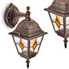 hofstein Lampada da parete per esterni Antibes, verso il basso in stile antico, in fusione di alluminio marrone/oro con lastre di vetro trasparente, con E27, senza lampadina/e