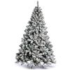 Nataland Albero di Natale Artificiale Verde Innevato Con Pigne, Modello Elbrus Altezza 210 Cm, Abete Super Folto con Effetto Realistico e Rami Con Aghi Anticaduta
