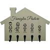 Stileitaliano Appendichiavi da muro personalizzato color legno con personaggi e nomi portachiavi personalizzabile da parete per famiglie in legno naturale porta chiavi appendino ingresso family
