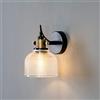 KOSILUM Koslum - Applique a campana in vetro testurizzato - Luce bianca calda illuminazione soggiorno camera cucina corridoio - 1 x 40 W - E27 - IP20