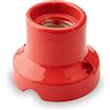 AMARCORDS - Plafoniera in porcellana attacco e27 base applique portalampade vintage colore ROSSO