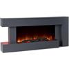 Klarstein Deko Kamin mit LED-Flammen, Elektro Kamin mit Heizung, 2000W Elektrischer Kamin, Sparsamer Kamin Elektrisch, Wandkamin mit Fernbedienung & Timer, Elektrische Kamine mit MDF-Gehäuse