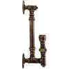 LEDSone Lampada da parete in metallo stile vintage retrò industriale Steampunk, stile rustico, per camera da letto, cucina, bar, pub, fattoria, lampada E27 UK (Brushed Copper-Handle Style)