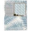 Tex family Coppia TENDINA a vetro FOGLIA STYLE BLU larga cm. 60 da Finestra e da Porta - COPPIA (2 TELI) CM. 60X240