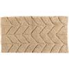 IlGruppone Tappeto Bagno Antiscivolo in Cotone Effetto Rilievo Assorbente, Morbido, Lavabile in Lavatrice 50x80 / 60x120 cm - Beige - 60x120 cm